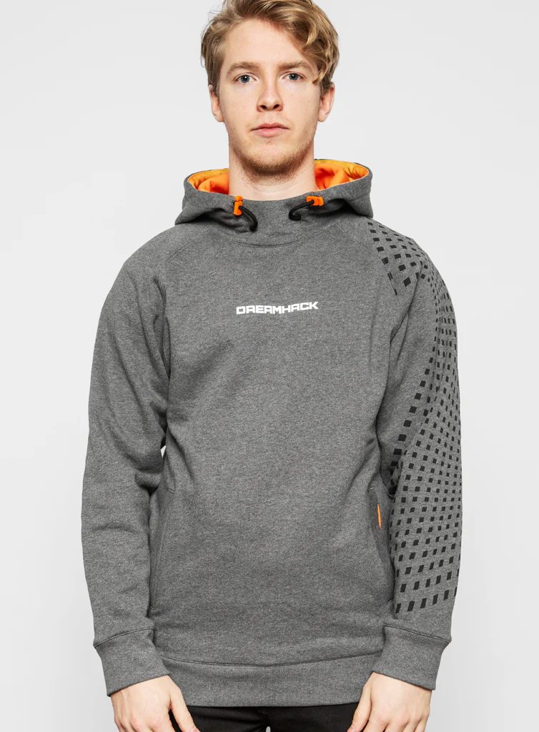 DreamHack Classic Pullover Hoodie Grey Warp - Image 8