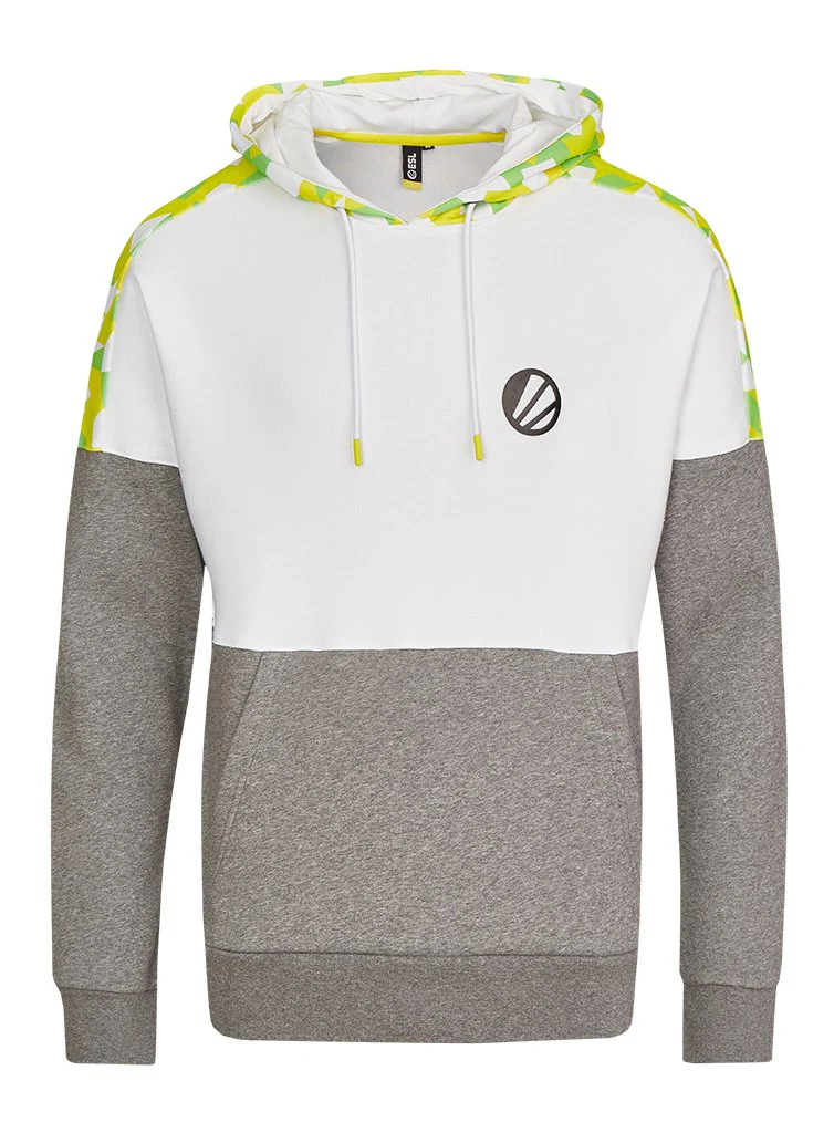 ESL Classic Pullover Hoodie Colorblock White/Grey - Image 3