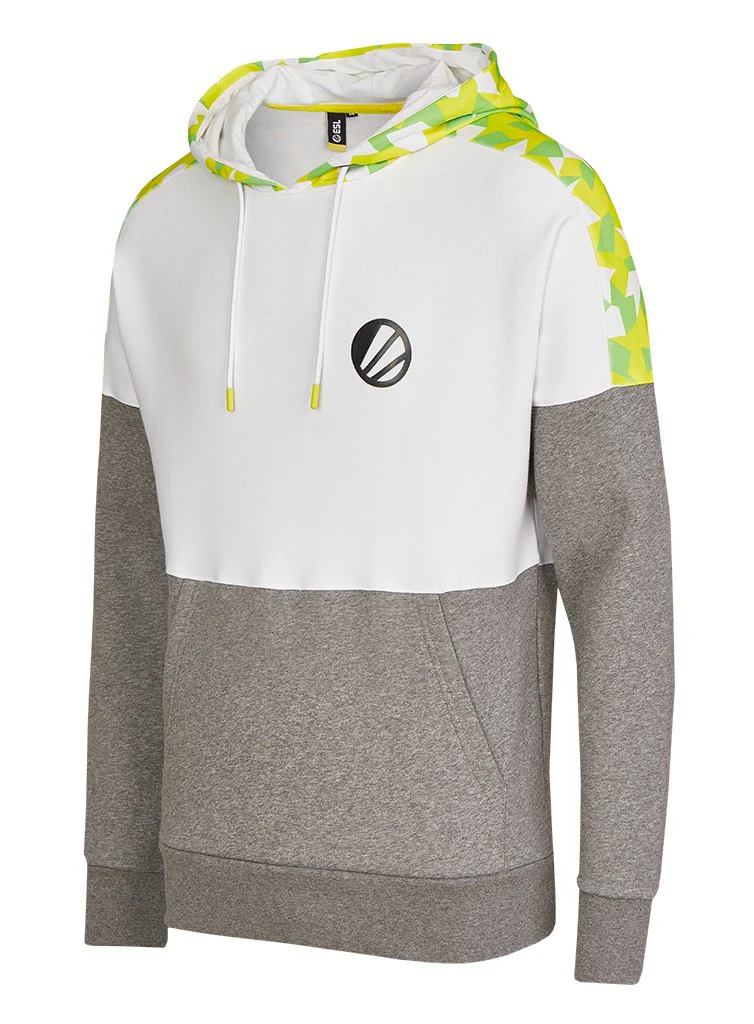 ESL Classic Pullover Hoodie Colorblock White/Grey - Image 5