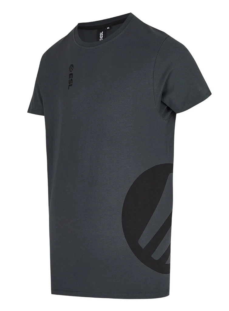ESL Monochrome Wrap Around Short Sleeve T-Shirt Black - Image 7